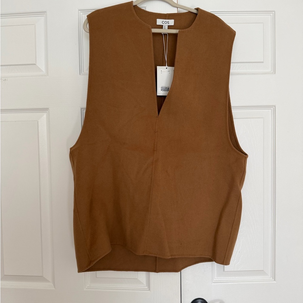 COS Tan Sleeveless Blouse